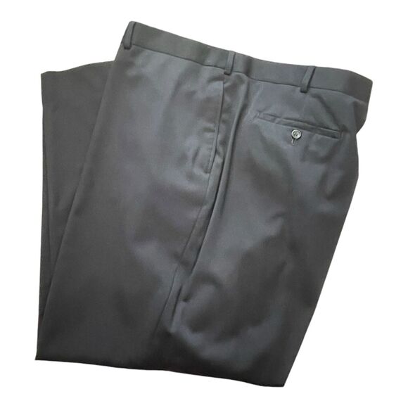 Joseph & Feiss Men’s 100% Wool Navy Blue Dress Pants Size 52R Flat Front - Picture 2 of 15